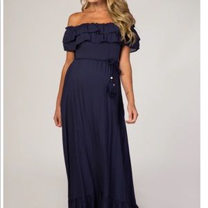 Pink blush maternity dress